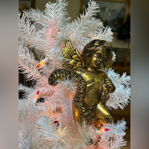 ❤️Rare Vintage 1970's Gold Angel
Cherub 10" Christmas Ornament‼️FINAL SALE - Picture 2 of 7